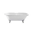 PLANETE BAIN - Baignoire ilot Charly blanche avec pieds patte d 'aigle chrome - vignette