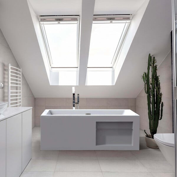 PLANETE BAIN - Baignoire îlot design 170x80 cm - avec rangement intégré - Acrylic Lucite® - large