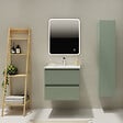 PLANETE BAIN - Meuble salle de bain 60 cm - Plan vasque céramique - Vert mat - A suspendre - Karaib 2 - vignette