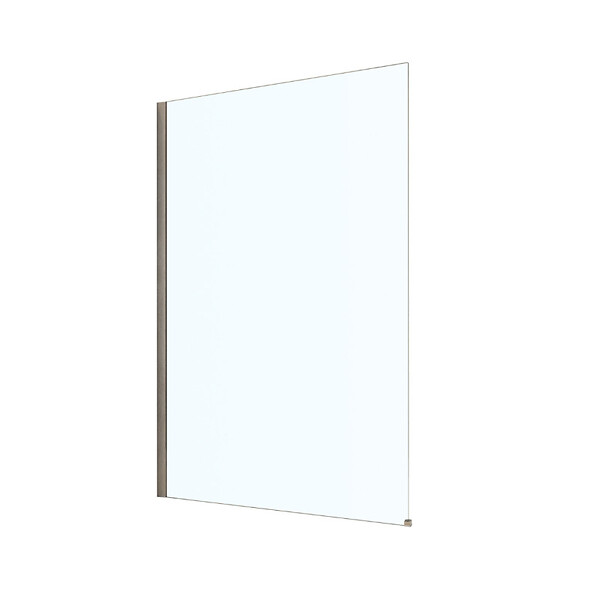 PLANETE BAIN - Pare-baignoire fixe 80 x 140 cm aluminium poli verre trempé 6 mm anti-calcaire - large