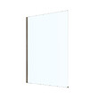PLANETE BAIN - Pare-baignoire fixe 80 x 140 cm aluminium poli verre trempé 6 mm anti-calcaire - vignette