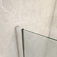 PLANETE BAIN - Pare-baignoire fixe 90 x 140 cm aluminium poli verre trempé 6 mm anti-calcaire - vignette
