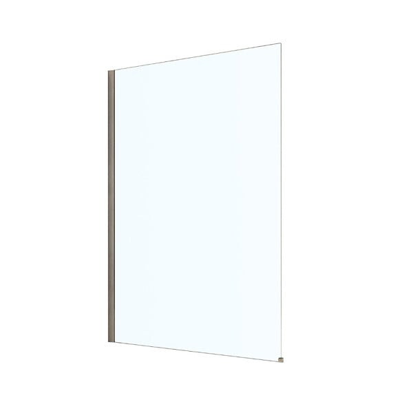 PLANETE BAIN - Pare-baignoire fixe 90 x 140 cm aluminium poli verre trempé 6 mm anti-calcaire - large