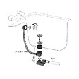 WIRQUIN - Vidage complet de baignoire NF à câble finition ABS blanc mat L. 700 mm - vignette