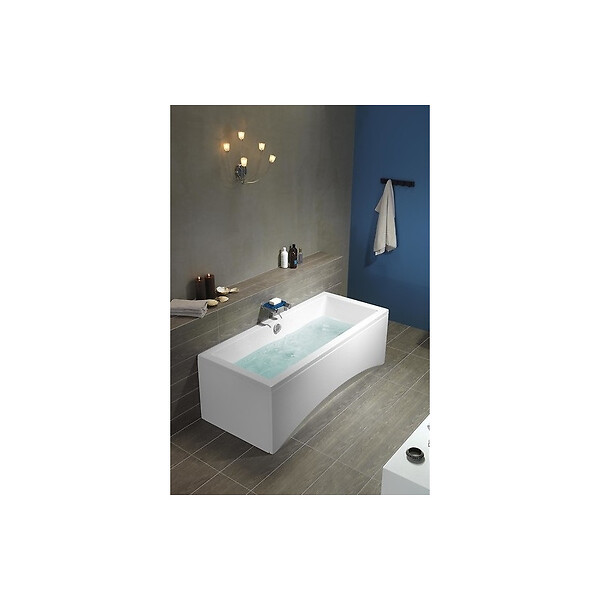 CERSANIT - Baignoire rectangulaire 150x75 cm INTRO à encastrer en acrylique + tablier central - large