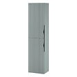 CERSANIT - Meuble colonne de salle de bain strié H 160 cm vert fjord mat à suspendre - Tirso - vignette