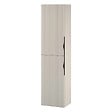 CERSANIT - Meuble colonne de salle de bain strié H 160 cm beige cachemire mat à suspendre - Tirso - vignette
