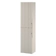 CERSANIT - Meuble colonne de salle de bain strié H 160 cm beige cachemire mat à suspendre - Tirso - vignette