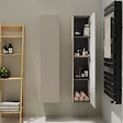 PLANETE BAIN - Meuble colonne salle de bain 140 cm suspendu - Beige cachemire mat - Karaib 2 - vignette