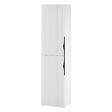 CERSANIT - Meuble colonne de salle de bain strié H 160 cm blanc mat à suspendre - Tirso - vignette