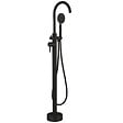 PLANETE BAIN - Mitigeur bain douche sur pied en inox noir mat pour baignoire ilot - Alois - vignette