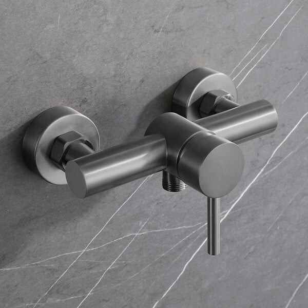 PLANETE BAIN - Mitigeur de douche mécanique inox brossé gun metal - Alois - large