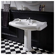 PLANETE BAIN - Lavabo colonne rétro 100 cm en céramique blanc - vignette