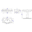 PLANETE BAIN - Lavabo colonne rétro 100 cm en céramique blanc - vignette