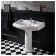 PLANETE BAIN - Lavabo colonne rétro 80 cm en céramique blanc - vignette