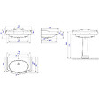 PLANETE BAIN - Lavabo colonne rétro 80 cm en céramique blanc - vignette