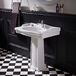 PLANETE BAIN - Lavabo colonne époque 80 cm rétro blanc - vignette