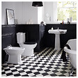 PLANETE BAIN - Lavabo colonne époque 80 cm rétro blanc - vignette