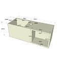 PLANETE BAIN - Lave-mains en solid surface Arezzo 54x20 cm avec espace de rangement - vignette