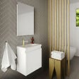 ALLIBERT - Pack lave mains avec miroir Porto Blanc brillant - Marque allibert - vignette
