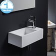 PLANETE BAIN - Lave-mains gain de place en solid surface Sacramento 35x18 cm - vignette