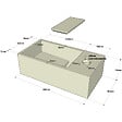 PLANETE BAIN - Lave-mains gain de place en solid surface Sacramento 35x18 cm - vignette