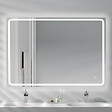 PLANETE BAIN - Miroir Salle de Bain - 100x80 cm - Rectangulaire - avec Éclairage Led - MIA - vignette