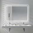 PLANETE BAIN - Miroir Salle de Bain - 100x80 cm - Rectangulaire - avec Éclairage Led - MIA - vignette