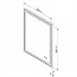 PLANETE BAIN - Miroir Salle de Bain - 60x80 cm - Anti-buée - Rectangulaire - avec Éclairage Led - MIA - vignette