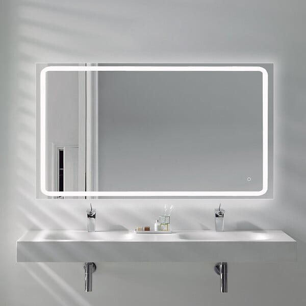 PLANETE BAIN - Miroir Salle de Bain - 140x80 cm - Rectangulaire - avec Éclairage Led - MIA - large