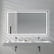PLANETE BAIN - Miroir Salle de Bain - 140x80 cm - Rectangulaire - avec Éclairage Led - MIA - vignette