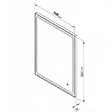 PLANETE BAIN - Miroir Salle de Bain - 70x80 cm - Rectangulaire - avec Éclairage Led - MIA - vignette