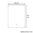 PLANETE BAIN - Miroir Salle de Bain - 60x80 cm - Rectangulaire - avec Éclairage Led - ORGANIC - vignette