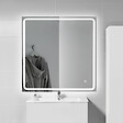 PLANETE BAIN - Miroir Salle de Bain - 80x80 cm - Carré - avec Éclairage Led - MIA - vignette