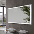 PLANETE BAIN - Miroir Salle de Bain - 120x80 cm - Rectangulaire - Anti-buée - Dimmable - avec Éclairage Led - MIA - vignette