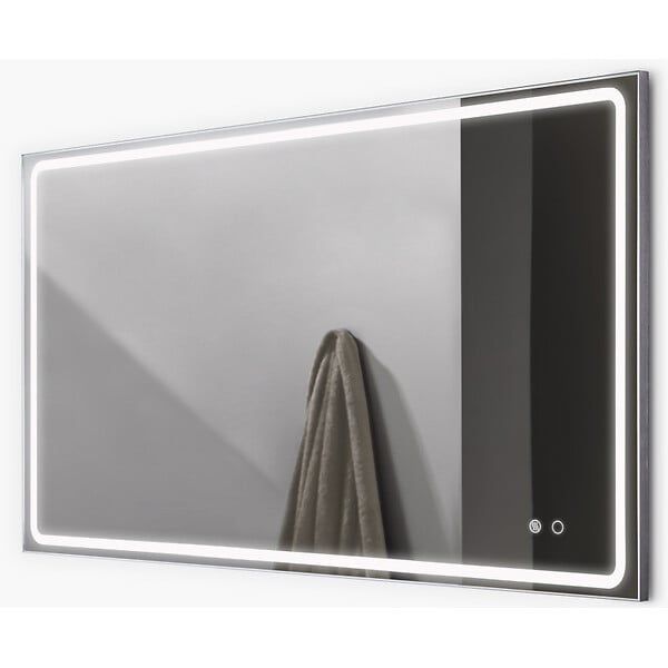 PLANETE BAIN - Miroir Salle de Bain - 120x80 cm - Rectangulaire - Anti-buée - Dimmable - avec Éclairage Led - MIA - large