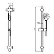 PLANETE BAIN - Ensemble barre de douche inox brossé - douchette 1 jet - flexible 150 cm - Barre 65 cm - Alois - vignette