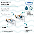 GROHE - Lot de 2 mitigeurs lavabo mural Eurocube M + corps encastré - vignette