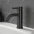 PLANETE BAIN - Mitigeur lavabo inox noir mat avec bonde H 17.2 cm- Alois - vignette