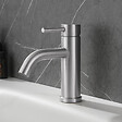 PLANETE BAIN - Mitigeur lavabo inox brossé avec bonde H 17.2 cm- Alois - vignette