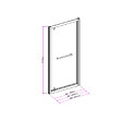 PLANETE BAIN - Porte de douche pivotante 80x200 cm Aluminium noir mat verre de sécurité 6 mm anticalcaire réversible - vignette