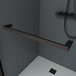 PLANETE BAIN - Porte de douche pivotante 80x200 cm Aluminium noir mat verre de sécurité 6 mm anticalcaire réversible - vignette
