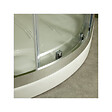 PLANETE BAIN - Porte de douche coulissante accès d'angle circulaire 90x90x190 cm radius 550mm aluminium chromé verre securit 6 mm - Philippe - vignette