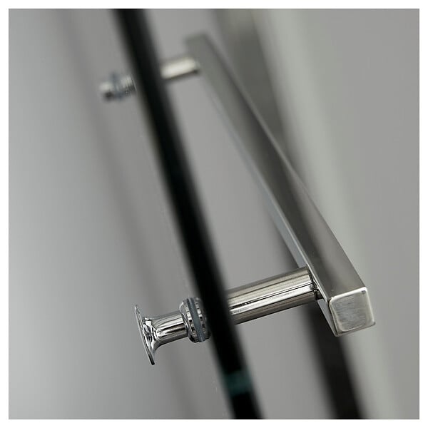 PLANETE BAIN - Porte de douche pivotante 90x195 cm inox chromé verre de sécurité 10 mm anticalcaire réversible - large