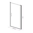 PLANETE BAIN - Porte de douche pivotante 70x190 cm aluminium chromé verre de sécurité 6 mm anticalcaire réversible - vignette