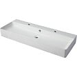 PLANETE BAIN - Vasque à poser ou à suspendre double robinet grande taille 110 x 42 cm - Regus - vignette