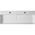 PLANETE BAIN - Vasque à poser ou à suspendre double robinet grande taille 110 x 42 cm - Regus - vignette