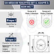 WC CLEAN - Abattant WC Japonais lavant non électrique pour cuvette carénée ou droite - vignette