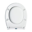 PLANETE BAIN - Abattant WC blanc de forme ovale en duroplast antibactérien avec fermeture ralentie, réglable et déclipsable - Melodi - vignette