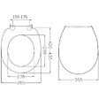 PLANETE BAIN - Abattant WC blanc de forme ovale en duroplast antibactérien avec fermeture ralentie, réglable et déclipsable - Melodi - vignette